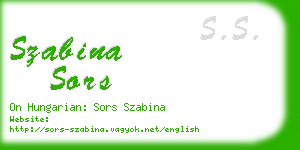 szabina sors business card